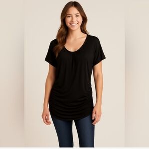 Le Chateau Black Short Sleeve Top